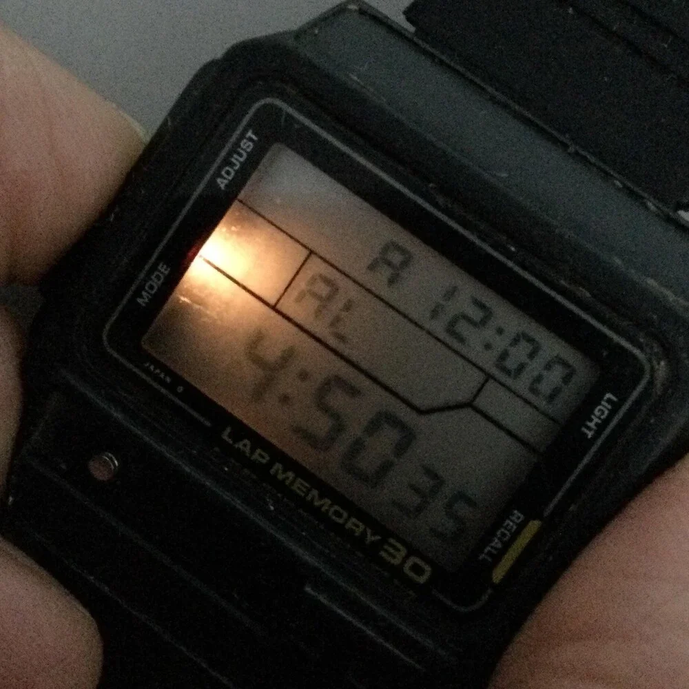 Vintage Casio 503 SDB-300W Mens Watch 35mm New Battery Runs NEEDS REPAIR